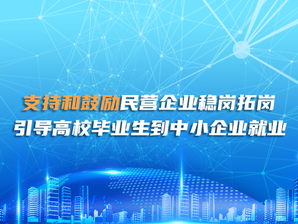 企業(yè)穩(wěn)崗?fù)貚?引導(dǎo)高校畢業(yè)生到中小企業(yè)就業(yè)